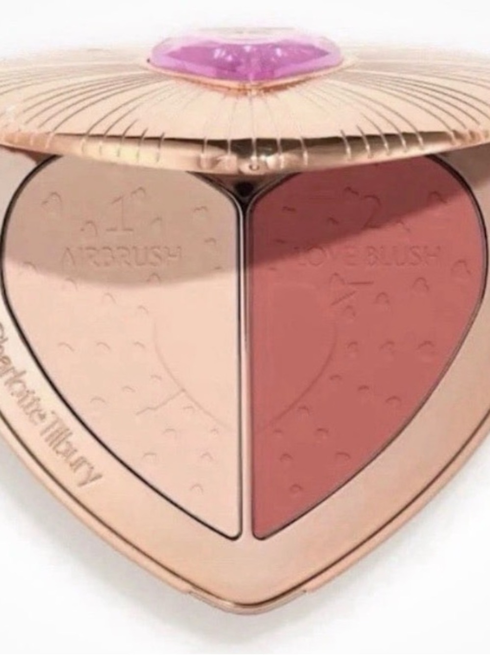 Charlotte Tilbury Heart Blush Duo — Flawless Peach Palette